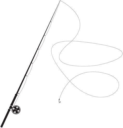 Fishing Rod Silhouette Vector Free At Collection Of