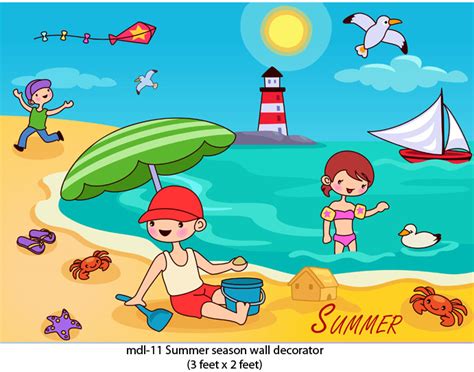 summer season wall decorator - MyKidsArena Play School Furniture & Play ...