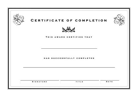 Formal Certificate Of Completion Templates At