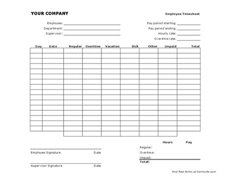 9 Monthly Timesheet Templates Excel Templates