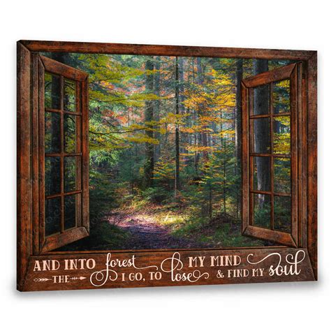 Hayooo Faux Window Canvas Gorgeous Forest Scene And Into The Forest I