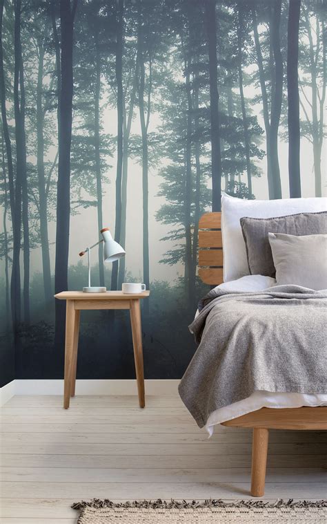 Misty Forest Wallpaper Create A Moody Ambience With This Collection
