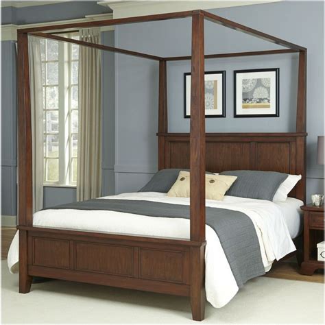 Shop canopy bed frames at chairish, the design lover's marketplace for the best vintage and used furniture, decor and art. Wood Canopy Bed Frame Full Size Wooden Home New Arrivals ...