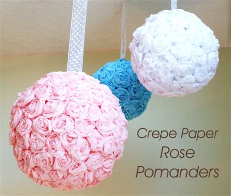 Do It Yourself Wedding Project Crepe Paper Rose Pomanders