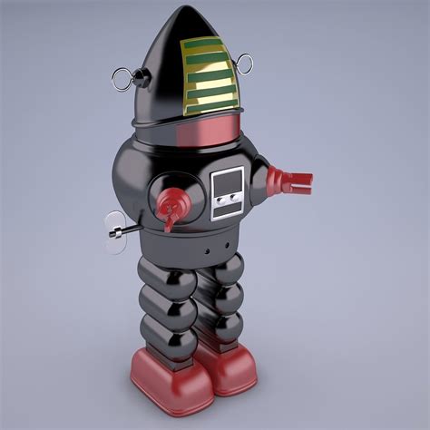 3d Model Vintage Japan Robby The Robot Toy Vr Ar Low Poly Cgtrader