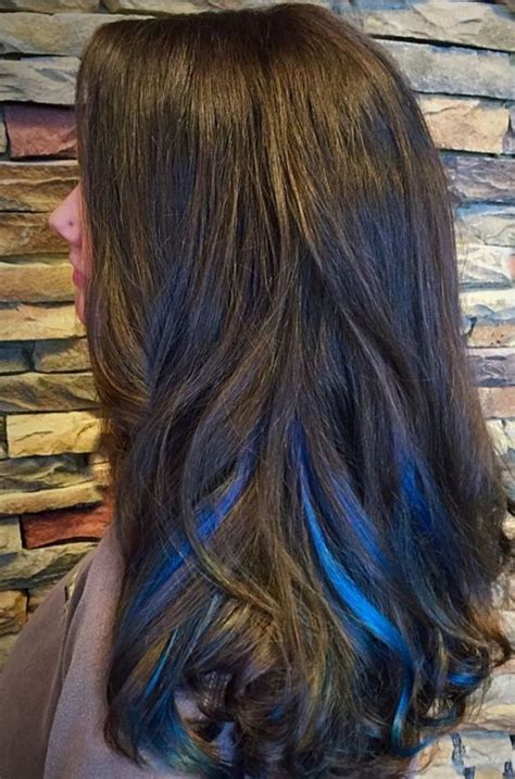 Peek A Boo Highlights Ideas For Any Hair Color 2018 Blue Hair