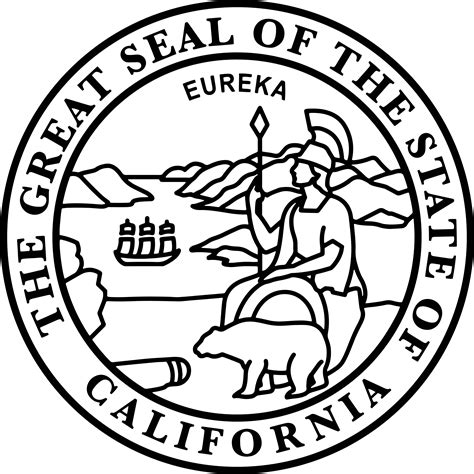 The Great Seal Of The State Of California Black White Vector Inspire