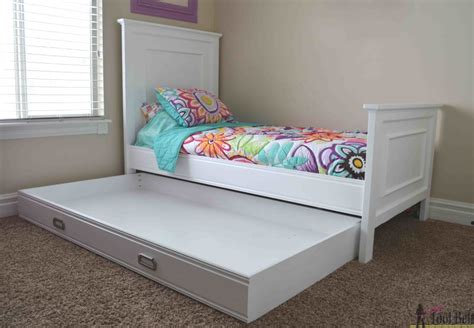 You can easily find cheap twin mattresses in dorms, guest bedrooms, kids' bedrooms, and also in the master bedrooms. Simple Twin Bed Trundle - Her Tool Belt