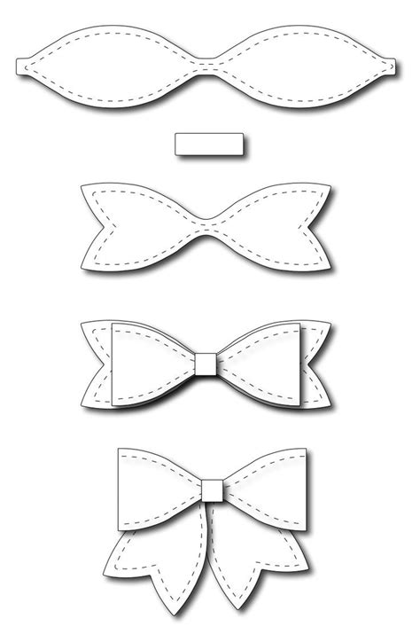 The template set includes an svg file for cricut, a dxf file for silhoutte, and a printable pdf file for hand cutting. Paper Bow Template, Paper Bows, Bows Bows, Ribbon Bows, Bow Template Printable | Bow template ...