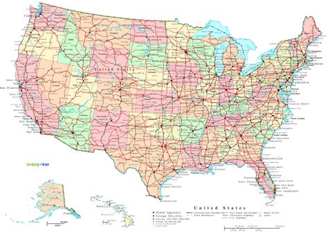 Us Map With Cities Printable Usa Cities Map Labeled United States