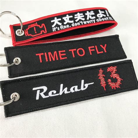 400 Personalized Keychains Custom Embroidered Keychain Name Etsy Uk