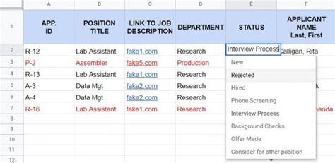 Free Applicant Tracking Spreadsheet Use Excel For Recruitment