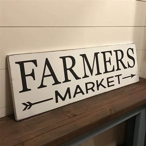 Farmers Market Rustic Signkitchen Signmarket Sign