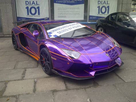 Carmistakes Seized Purple Chrome Lamborghini Aventador In London