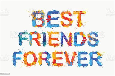 Best Friends Forever Splash Paint Stock Illustration