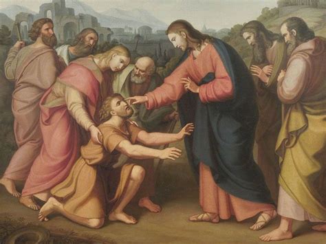 Jesus Heals A Blind Man In This 19th Century Work By Václav Mánes In