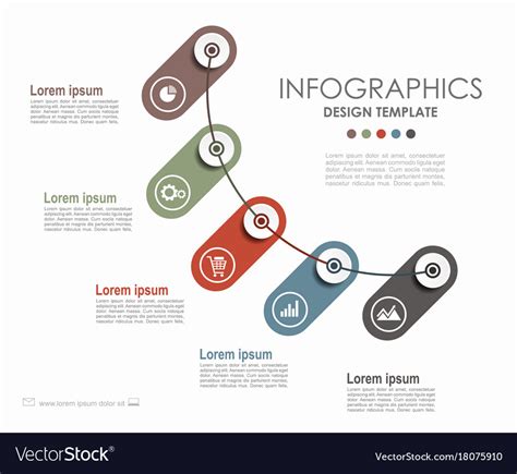 Infographic Template Can Be Used For Workflow Vector Image