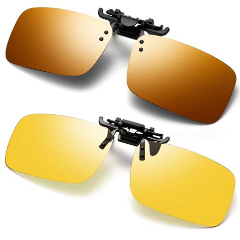 Buy Polarized Flip Up Clip On Sunglasses Anti Glare UV 400 Lens Fishing