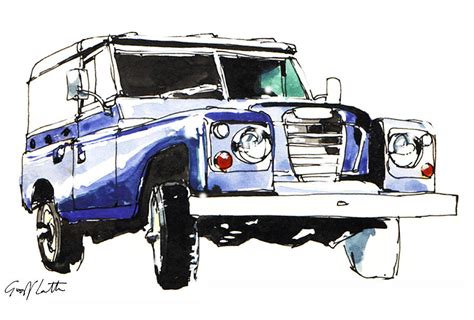 Land Rover Defender Painting By Geoff Latter Pixels