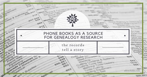 Phone Books As A Source For Genealogy Research Genealogynow