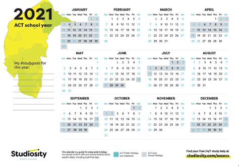 School Terms And Public Holiday Dates For Act In 2021 Studiosity
