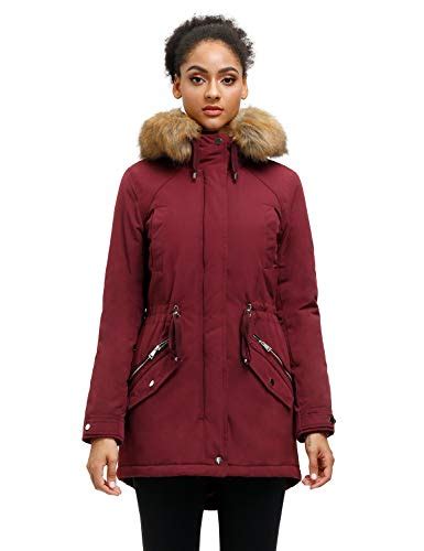 royal matrix women s sherpa lined hooded winter parka jacket waterproof warm coat with faux fur