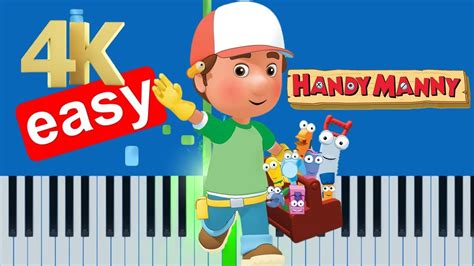 Handy Manny Theme Song Slow Easy Medium Piano Tutorial 4k Youtube
