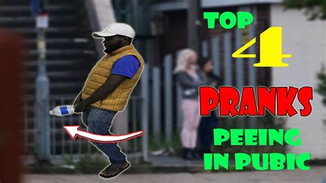 Top 4 Peeing Pranks In Public Best Reactions For People Urinating Just For Laughs Youtube