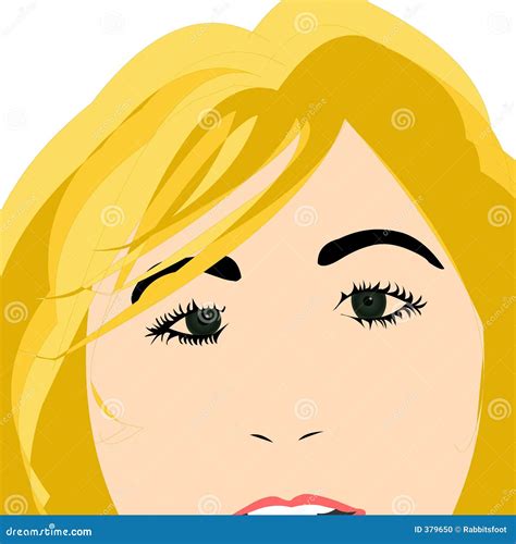 Female Blonde Close Up Stock Illustration Illustration Of Woman 379650
