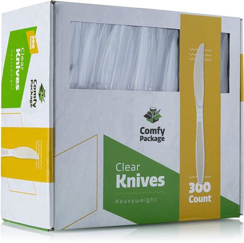 Comfy Package 300 Pack Heavyweight Disposable Clear