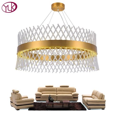 Youlaike Modern Gold Chandelier Lighting For Living Room Luxury Round