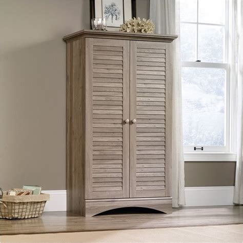 Pemberly Row Contemporary Storage Cabinet With Doors And 4 Adjustable