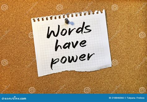 Paper Note Written With Words Have Power Inscription On Cork Board