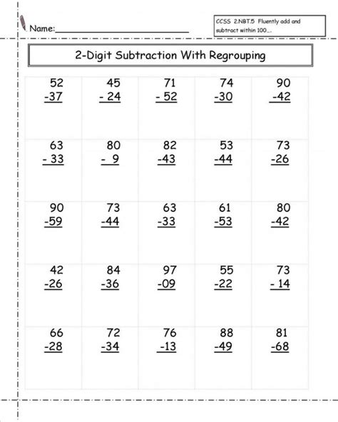 2nd Grade Math Regrouping Worksheets Addition Comparison Worksheet