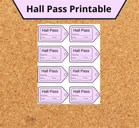 Hall Passes For Classroom Elementary Hall Pass High School Hall Pass