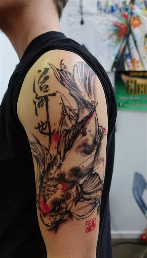Koi Fish In Traditional Chinese Style Done By Jayers Ko Lovinkit