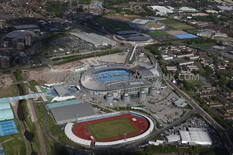 Aerial Photography Of Sport City Academy Manchester City Etihad Stadium
