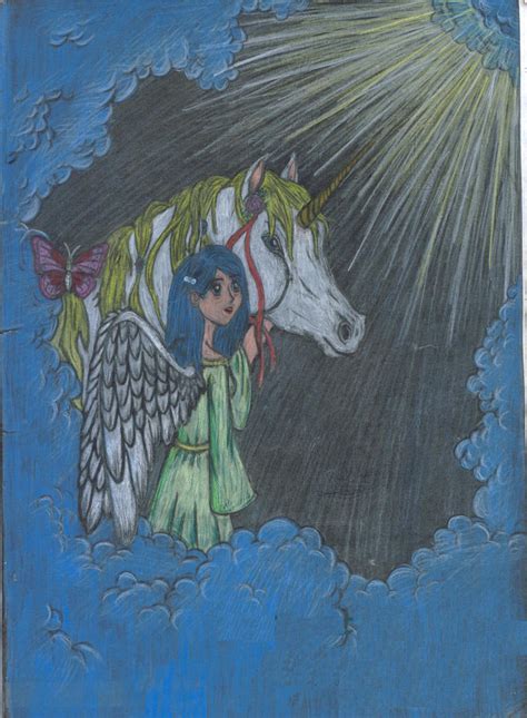 Angel Unicorn In Heaven By Luparrou On Deviantart