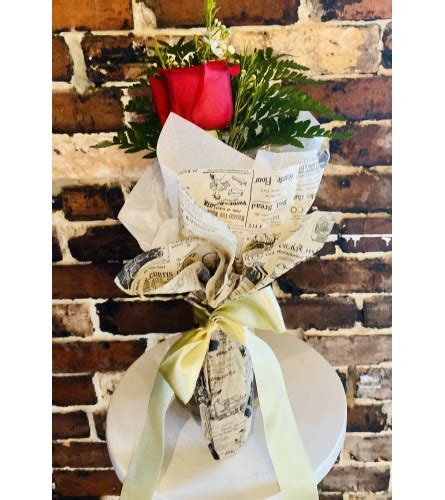 Single Wrapped Rose New Bern Nc Florist