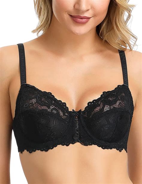 Buy Wingslove Women S Sexy Lace Bra Non Padded Underwire Unlined Bra Full Coverage Plus Size