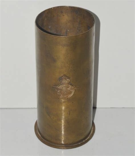 ﻿british Wwi Royal Flying Corps Trench Art Shell Antique Weapon Store