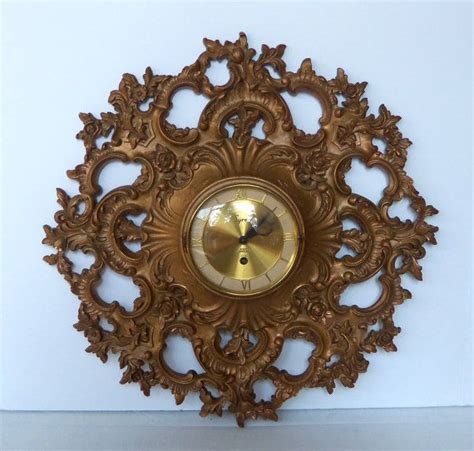 Ornate Syroco Wall Clock Ornate Hollywood Regency 8 Day Key Etsy