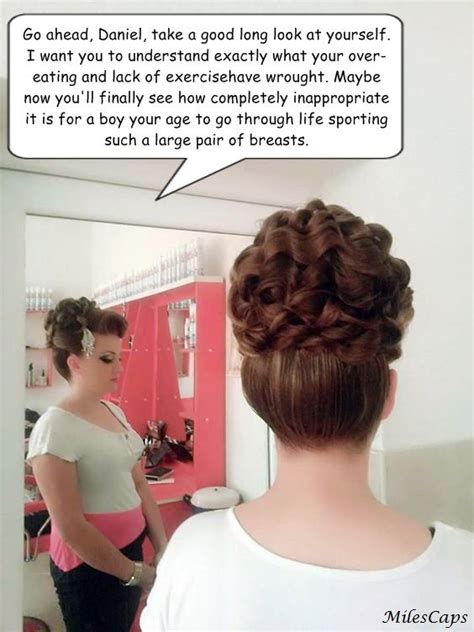 Tg Caps Domme Sissy Captions Dress Me Up Up Hairstyles