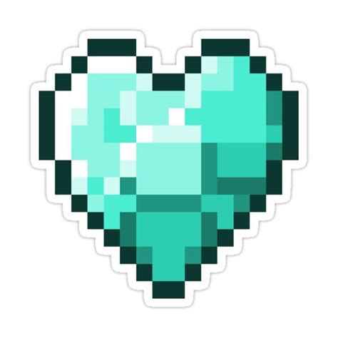 Diamond Heart Sticker By Mason Royal In 2021 Pixel Art Pattern