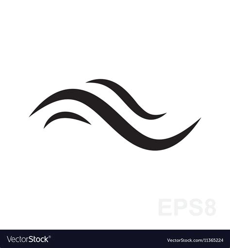 Wave Black And White Icon Royalty Free Vector Image