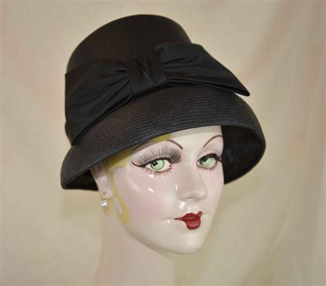 Elegant Ladies Black Tea Party Hat Vintage Hat Etsy Tea Party Hats