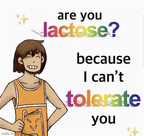 Image Tagged In Are You Lactose Because I Can T Tolerate You Imgflip