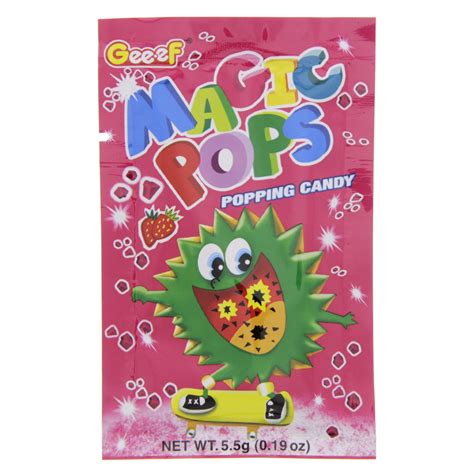 Geeef Magic Pops Popping Candy Strawberry Flavor 55g