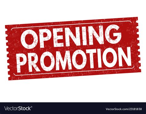 Opening Promotion Sign Or Stamp Royalty Free Vector Image