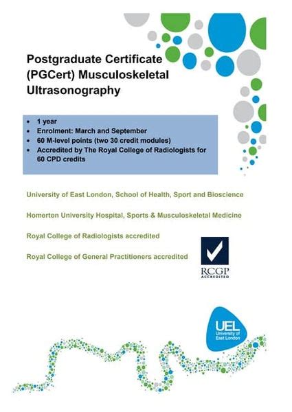 Postgraduate Certificate Musculoskeletal Ultrasound Course Flyer